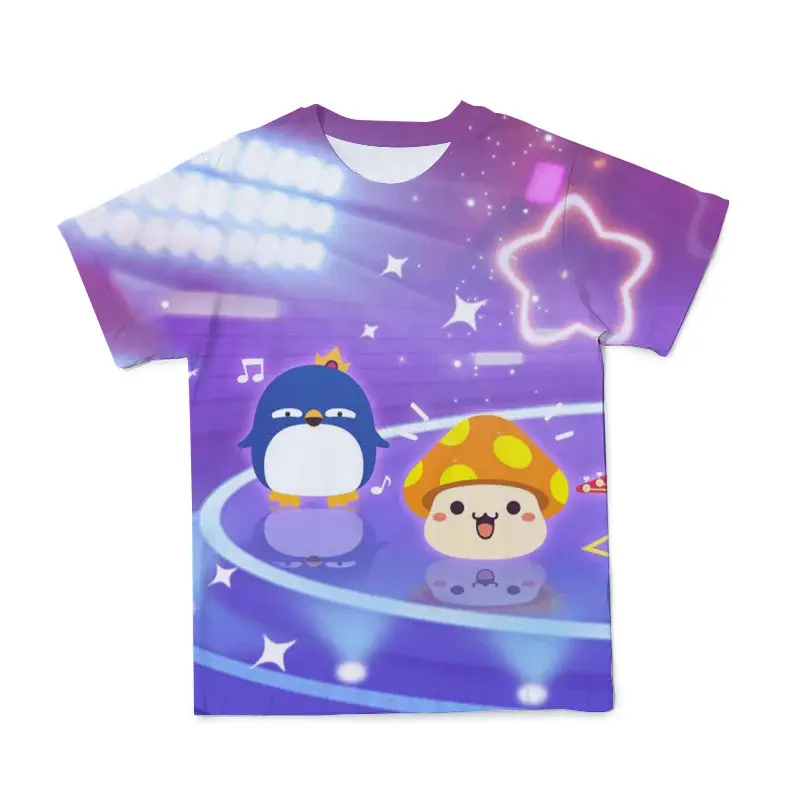 

2021 Summer Cute And Interesting Children'S T-Shirt 3D Cartoon Game Maple Valley Boy And Girl T-Shirts O-Neck Casual Tops