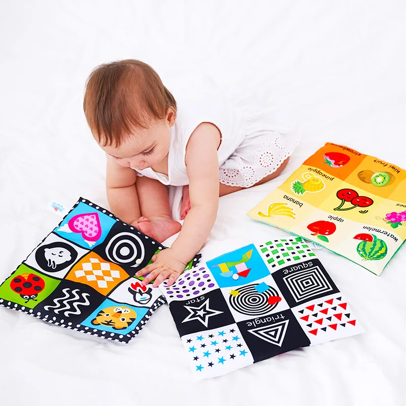 

Baby Book Early Teaching 6-12 Months Cloth Books Colorful Education Toys for Newborns with Sound Paper