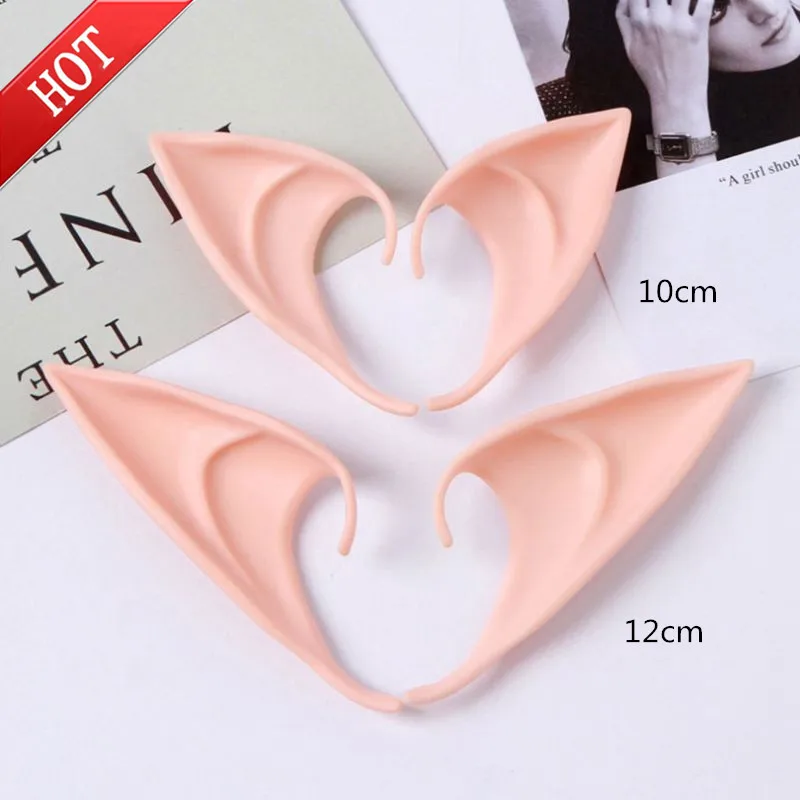 

1 Pair Halloween Party Elven Elf Ears Pointed anime Fairy Cosplay Costumes Vampire Soft Christmas Party Mask Latex Fake Ear