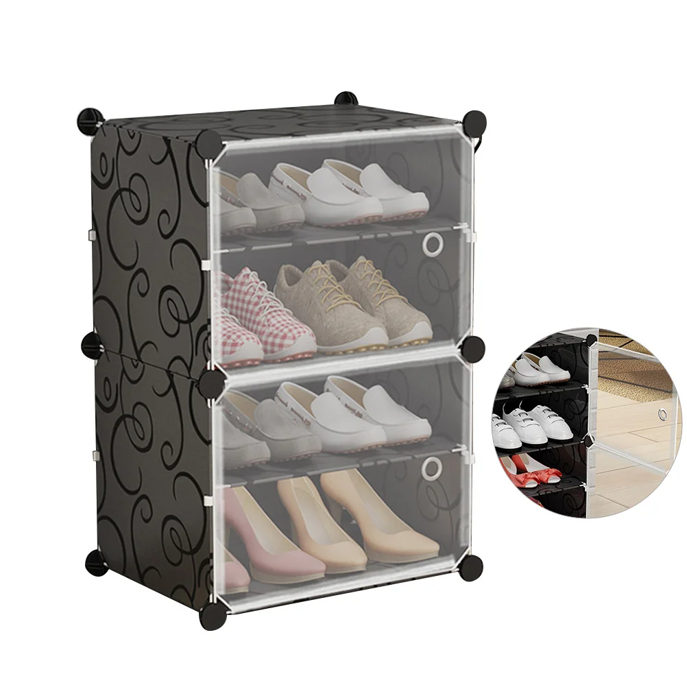 

Практичная подставка для обуви, практичный шкаф для хранения обуви, полка для тапочек, органайзер для дома (1 колонна, 4)