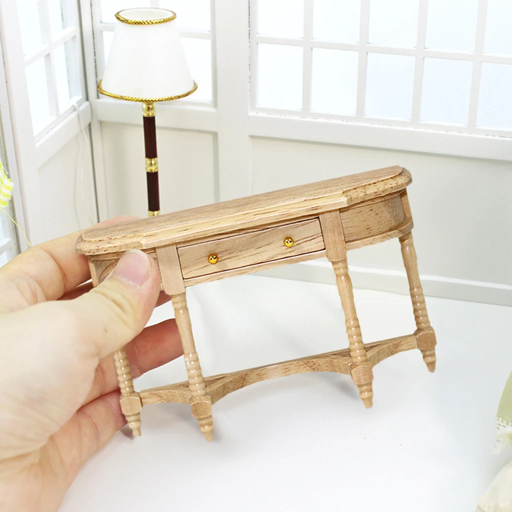 

1/12 Doll House Dollhouse Writing Desk Miniature Table Model Decor Ornament