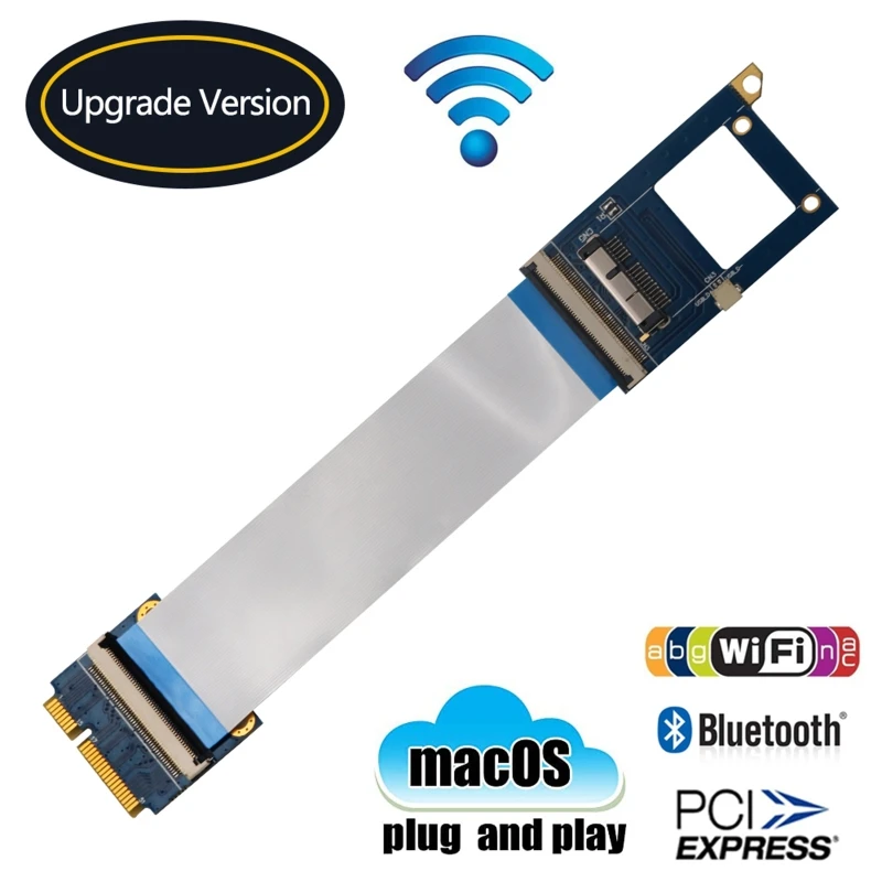 

Mini PCI-E to BCM94360CD Network Card Adapter Flexible Extender Extension Cable