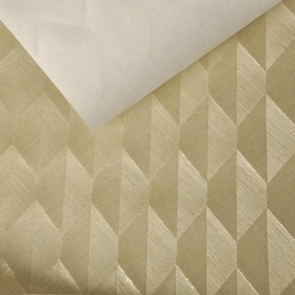 Настенные обои ручной работы из натуральной ткани текстурированные Серебристые