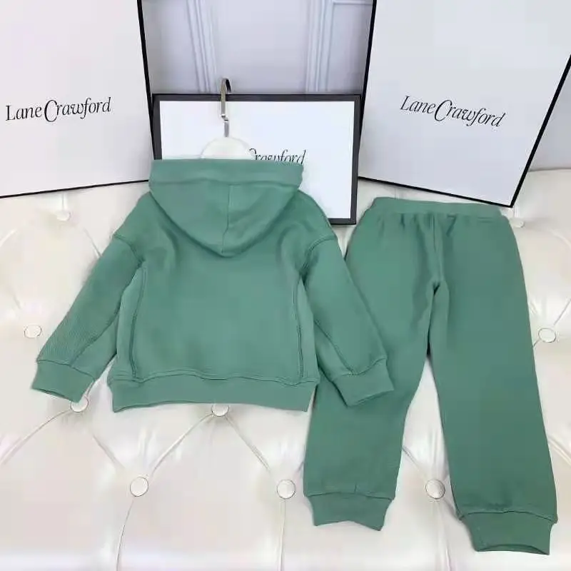 

Высококачественный брендовый комплект из двух предметов с капюшоном и брюками для мальчиков на осень