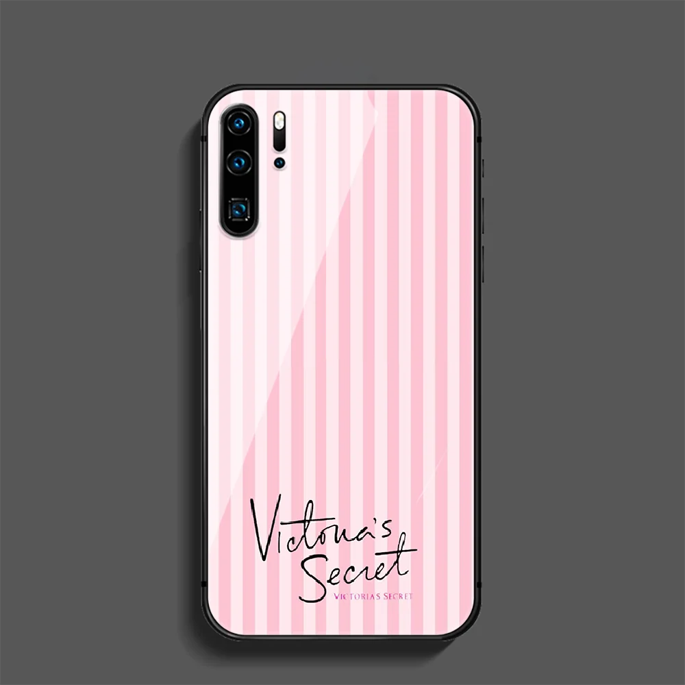 

Pink Victoria Fashion Brand Phone Tempered Glass Case Cover For Huawei Mate P 10 20 30 40 Lite Pro Smart Z 2019 Prime Pretty