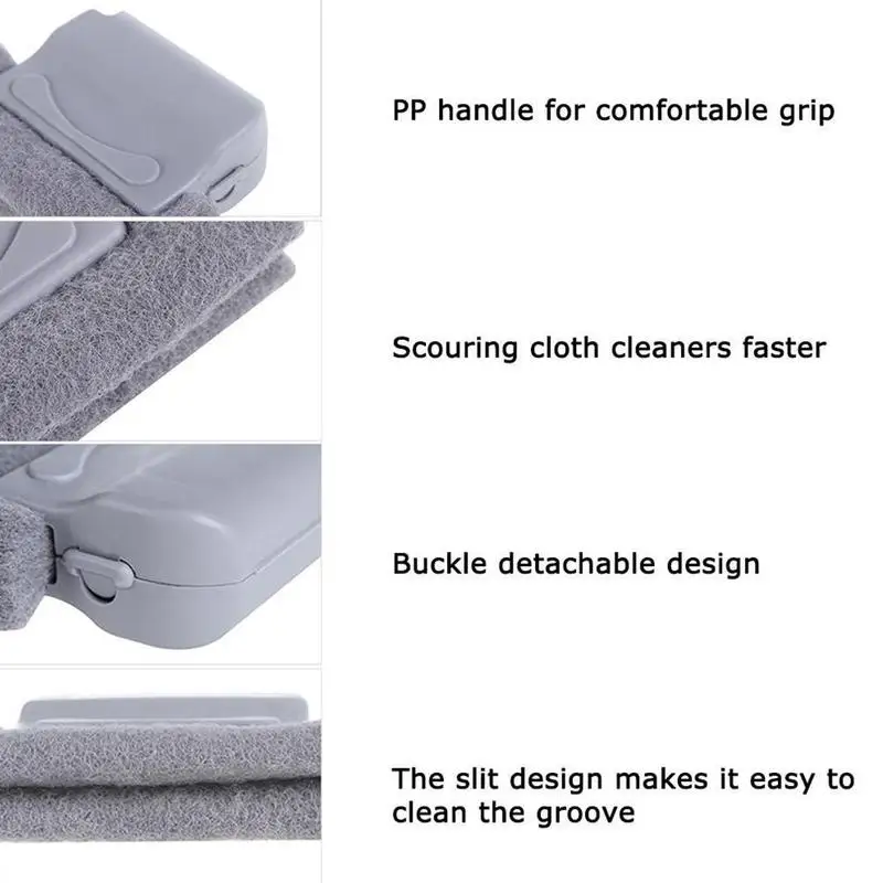 Салфетка для мытья окон с пазом ручной инструмент чистки кухонных углов и трещин