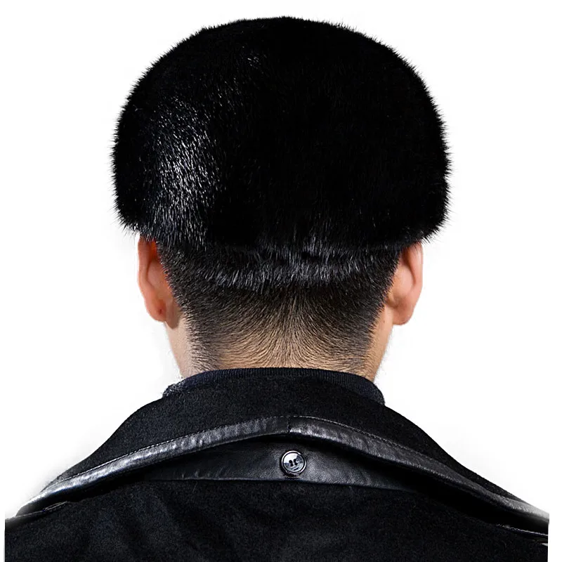 Мужская шапка из меха норки теплая Русская Шапка на осень и зиму|Мужские шарфы| |