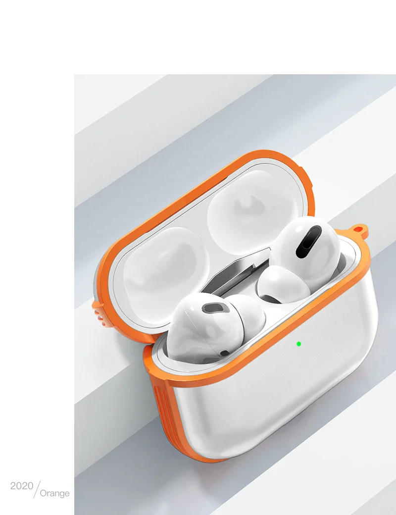 

TPU Pu Case For Apple AirPods Pro for aipods Aipods Earpods Headphones Frosted shell for AirPods Cases with buckle