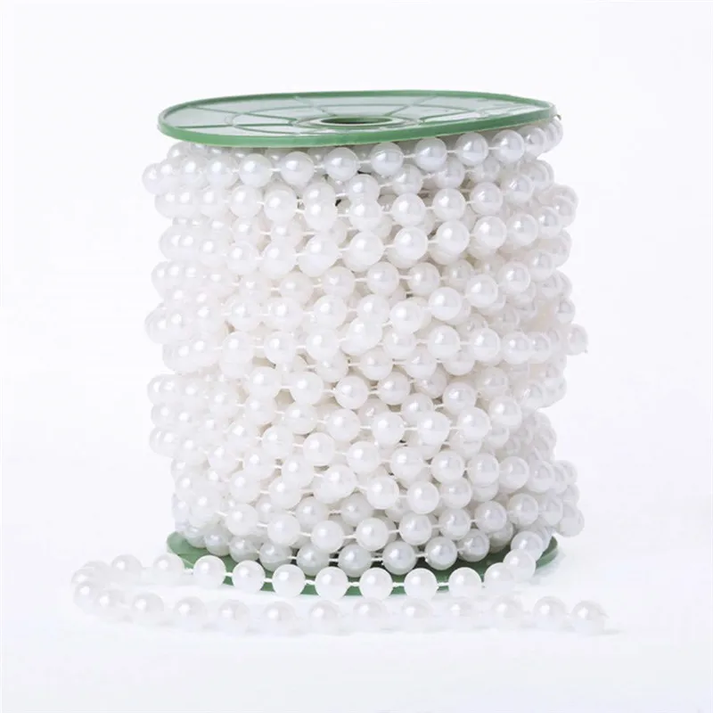 Упаковка 5 метров длина 6 мм искусственный жемчуг цепочка из бисера гирлянда