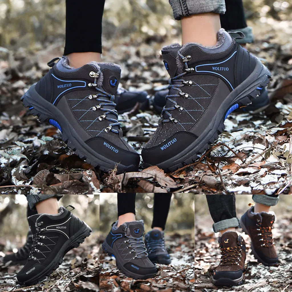 

SAGACE Fashion Couple Sneakers Men 2019 Plus Cotton Warm Wear-Resistant Non-Slip Outdoor Hiking Shoes mens casual shoes hot sale