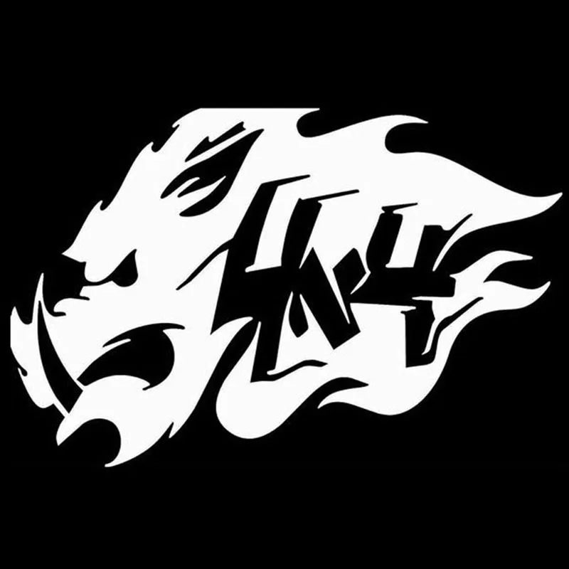 

14*9.2CM 4x4 Boar Totem Fangs Hog Car Stickers Decals Personalized Car Accessories Cartoon Motorcycle Stickers