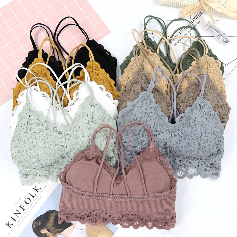 Бюстгальтер пуш ап бесшовный кружевной без стальных колец|Бюстгальтеры| |