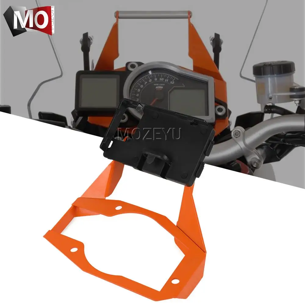 

For 1090 1190 Adventure R Motorcycle Bracket Mount Smartphone GPS Holder Navigation bracket phone USB Charging clip 1090 1190