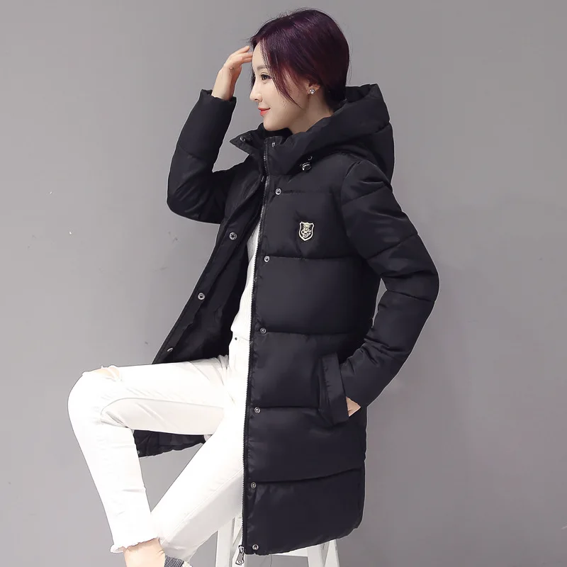 

Causal Hooded Parkas Long Coat Woman's Basic Jackets Winter Wadded Jacket Women Padded Jackets Coats Winter Collection