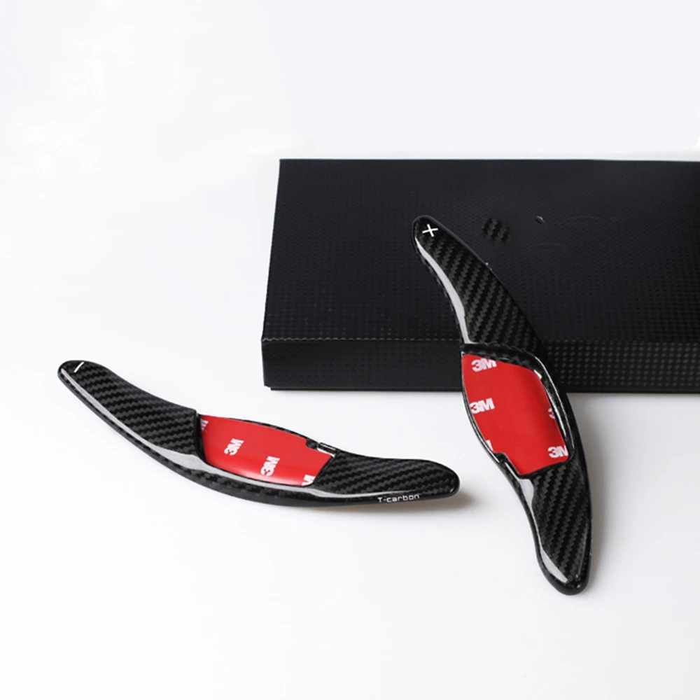 

2pcs Steering Wheel Shift Paddle Extension Pad For Toyota Camry Corolla Carbon Fiber Black/Red Cover Car Interior Accessories