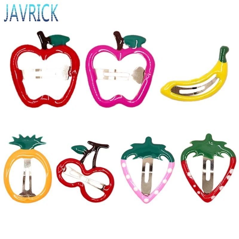 Детские заколки для волос из металлического сплава BB яркие блестящие с милыми