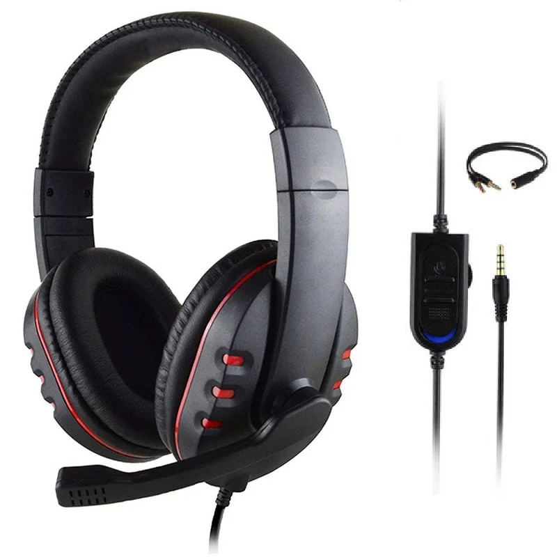 2021 наушники с микрофоном Hi Fi игровая гарнитура компьютерные портативные для ПК PS4