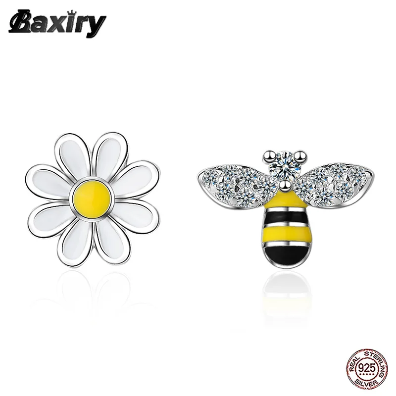 

Huggie Earrings 925 Sterling Silver Fashion Hoop Earring Original For Women 2021 Trend Girl Cute Bee Stud Wedding Luxury Jewelry