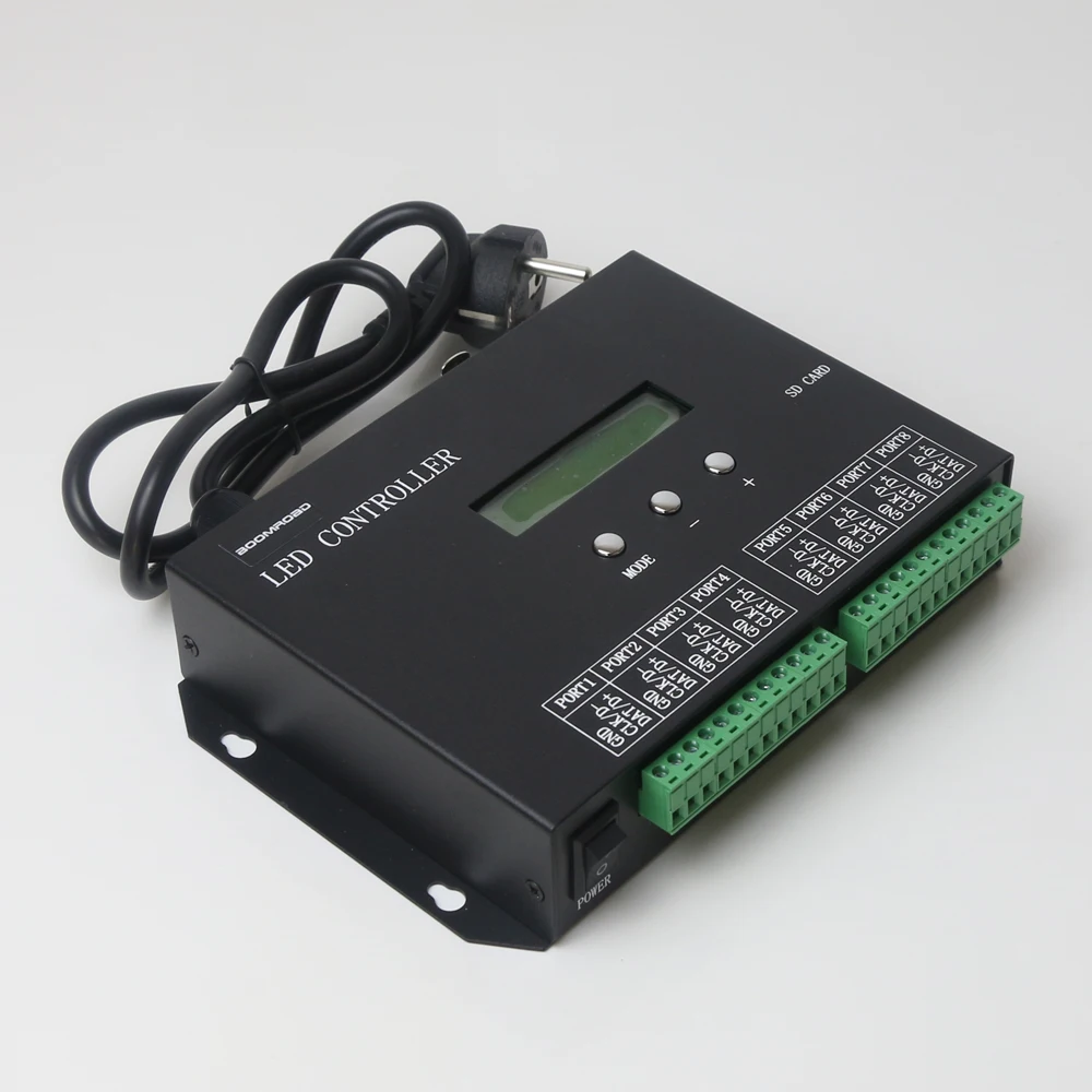 Полноцветный пиксельный контроллер RGB со светодиодной подсветкой 8 портов 8192