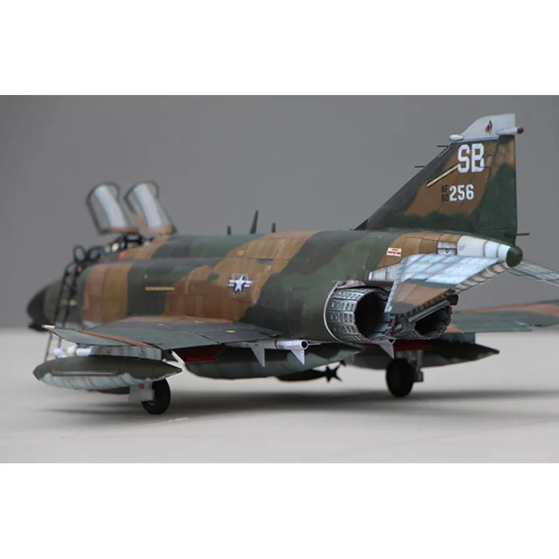 1:33 USA F-4B Ghost Fighter MiG Aircraft DIY 3D Paper Card Model Building Sets Construction Toys Educational Toys 54*34cm