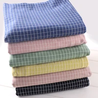 width 68 simple fashion comfortable elastic plaid cotton fabric by the half yard for t shirt pants dress material
