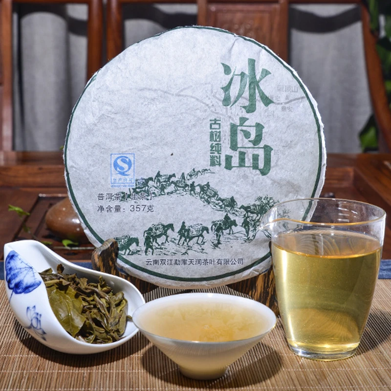 

2012 Yr Raw Pu'er Tea Chinese Yunana Menghai Shen Pu'er Special Green Organic Pu-erh Tea Cake 357g For Lose Weight Health Food