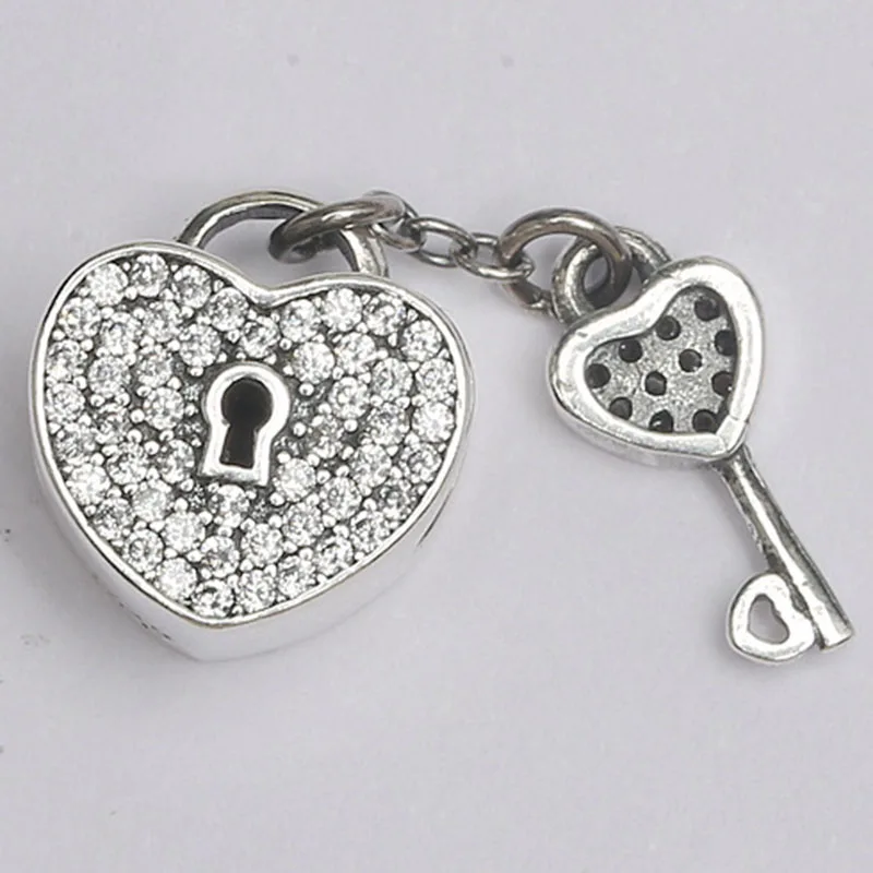 

100% 925 Sterling Silver Charm New Type Of Heart Of Love Pendant Fit Pandora Women Bracelet & Necklace Diy Jewelry