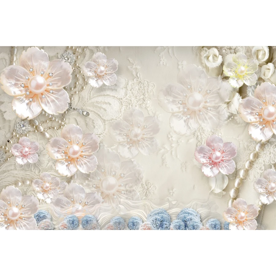 

3D Render Flower Wall Home Decoration Photography Backgrounds Customized Portrait Baby Photographic Backdrops For Photo Studio