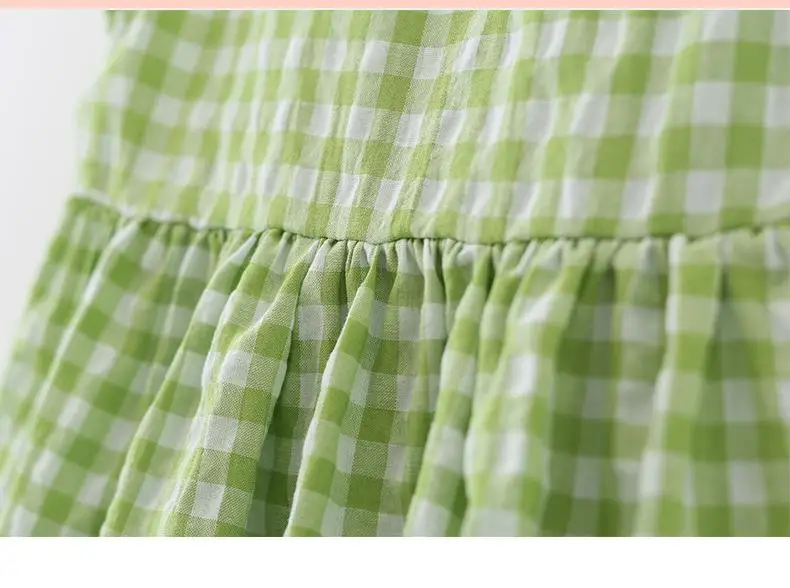 

Children Summer Shleeveless Dresses 2020 New Children's Grid Dress Cute Pink Party Dress Prinsses Costum For Girls 1 To 7 Years