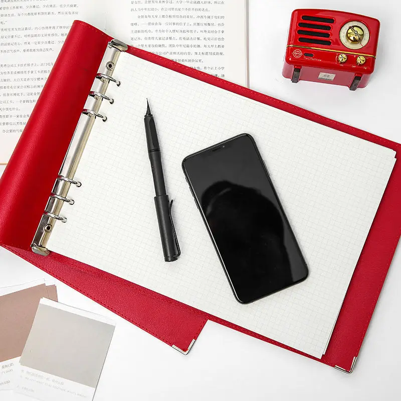 Блокнот планировщик формата А4 с листьями внутренняя бумага без рисунка в виде