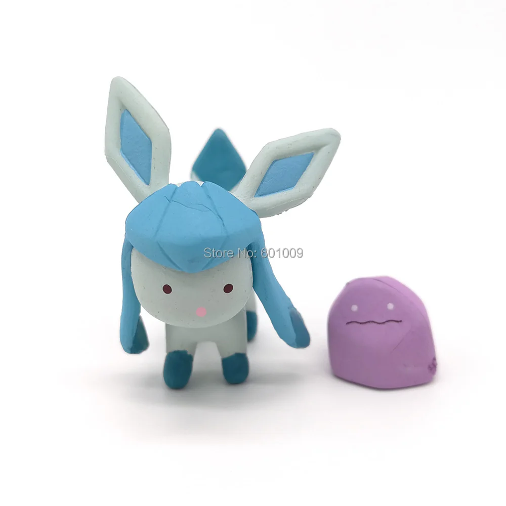 5 шт. Дитто Metamon Glaceon Leafeon Misdreavus Chandelure Litwick 3 см ПВХ Фигурки игрушки в розницу|Игровые