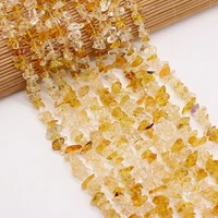 natural stone citrines crystal beads freeform chips beads for fashion necklace bracelet jewelry making accessories 40cm