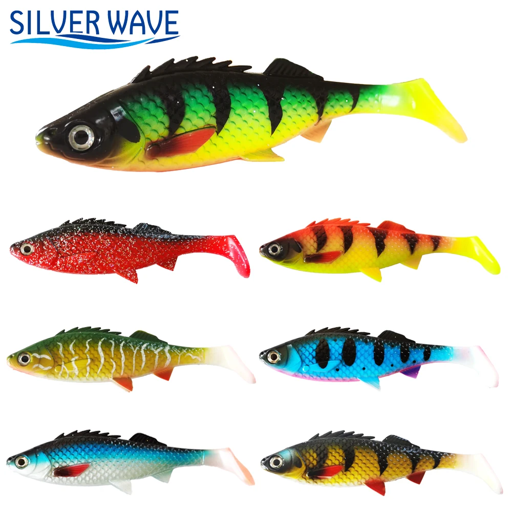 Приманка рыболовная с Т-образным хвостом большая Мягкая приманка из пластика и