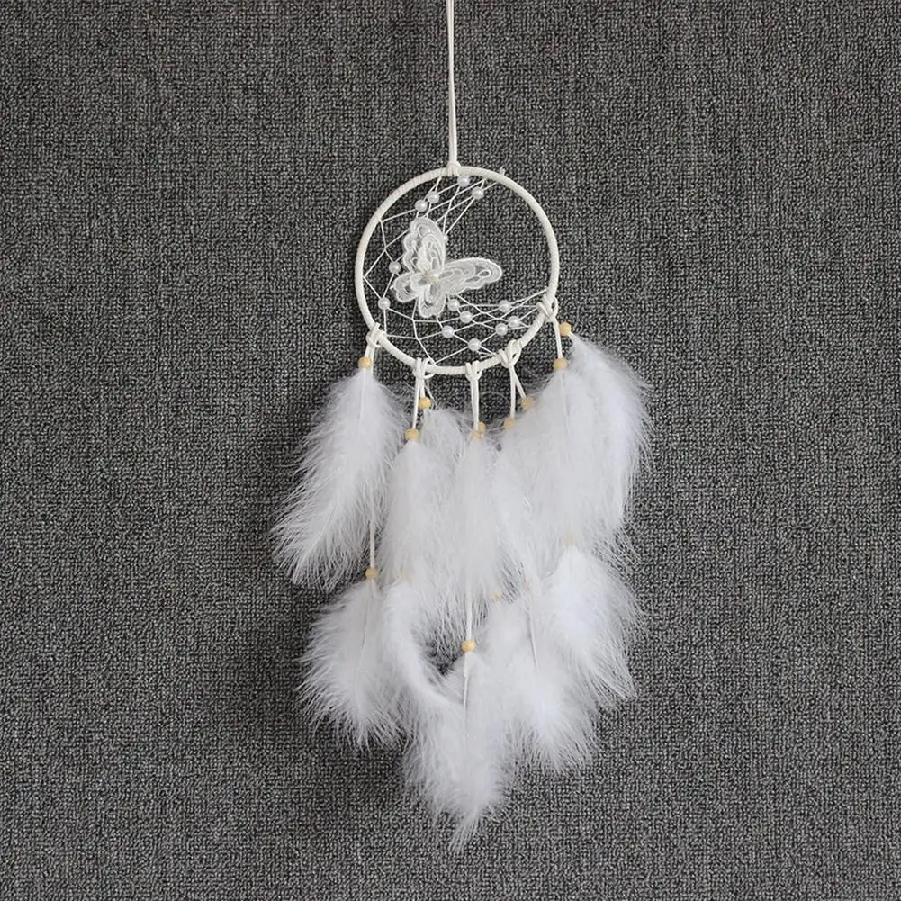 Dream Catcher Wind Chimes Pendant White Butterfly Wall Hanging Decorations Girl Room Decoration Girlfriend Birthday Gift | Дом и сад