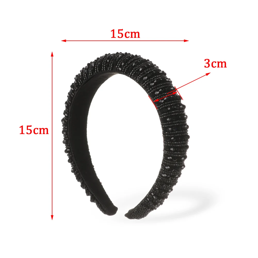 

2020 Women Hair Hoop Shiny Rhinestone hairband Handmade Hair Accessories Luxury Fashion Head Bezel Wrap