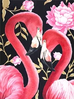 new 5d diamond painting flamingo diamond painting kit full circle diy diamond embroidery decorative painting