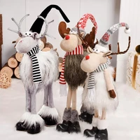 1pc christmas reindeer doll standing elk ornaments xmas tree decorations home party kids toys 2022 new year navidad natal gifts