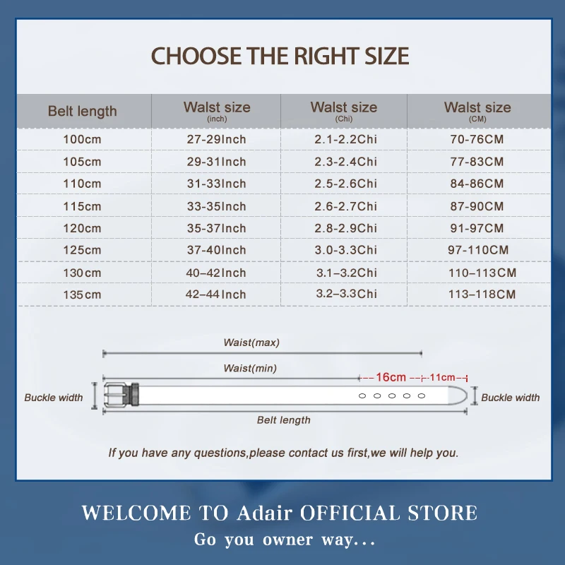 

Men Belts Black Big Buckle High Quality Genuine Leather Belts for men Simple Classic Best Matching Luxury Jeans Strap AHQ2106