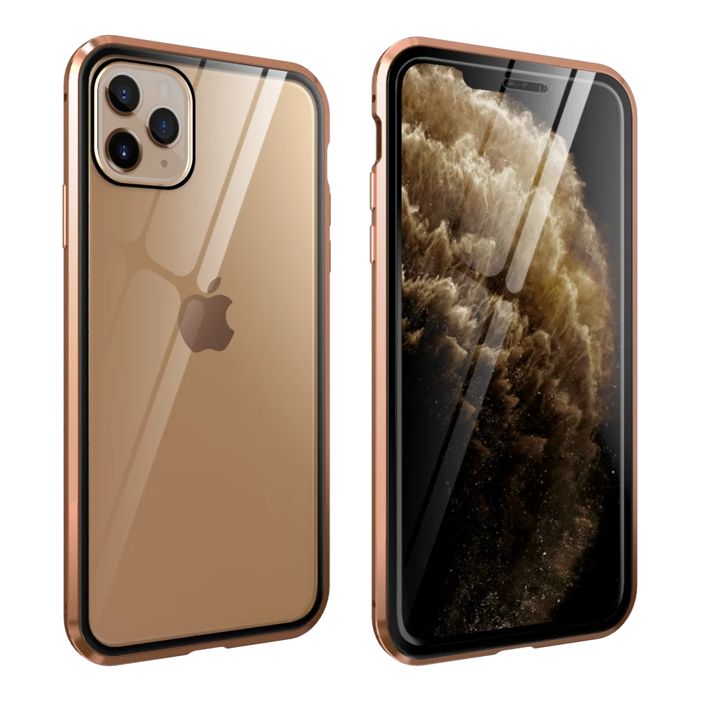 Магнитный адсорбционный металлический чехол для iPhone 11 promax xsmax xr 7p 8p 6p X 7 8 6
