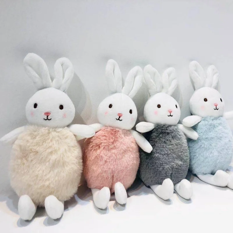Новинка милый миниатюрный красивый пушистый маленький белый кролик подвеска из