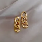 Корейские модные большие металлические серьги в виде цепочек, новинка 2021, темпераментные женские трендовые серьги, винтажные украшения в стиле ретро, панк