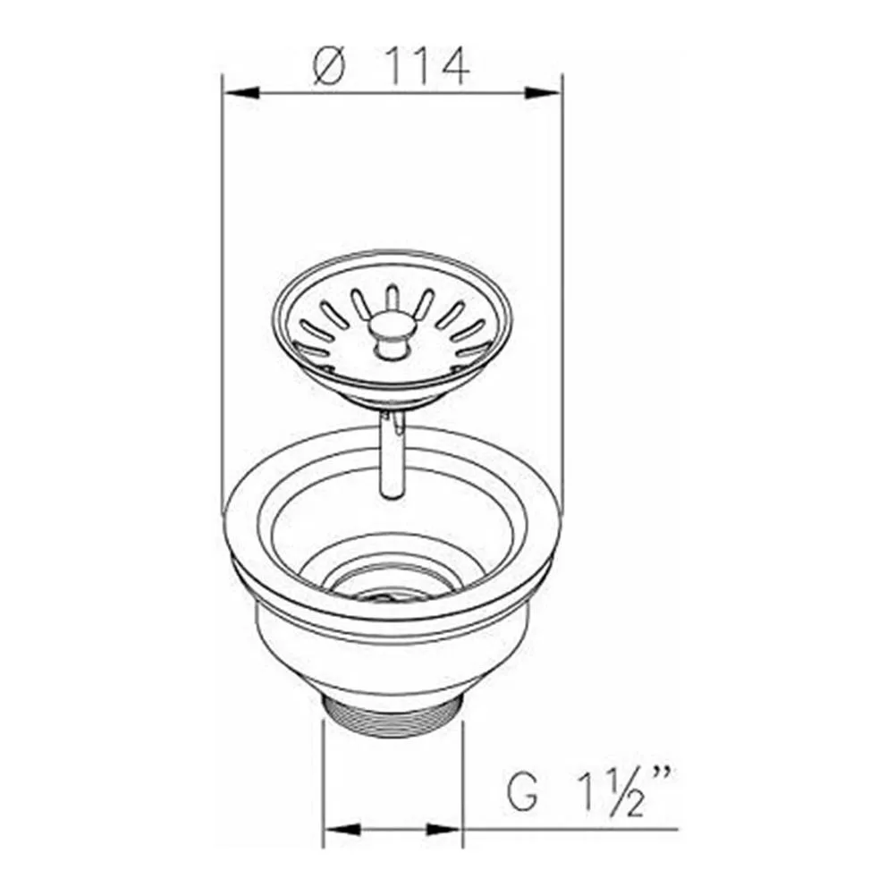 

1pc Basket Strainer Waste Kit 4.49x4.49x3.94in Ceramic Belfast Strainer Waste For Astini RAK Rangemaster Caple 83-90mmSink Hole