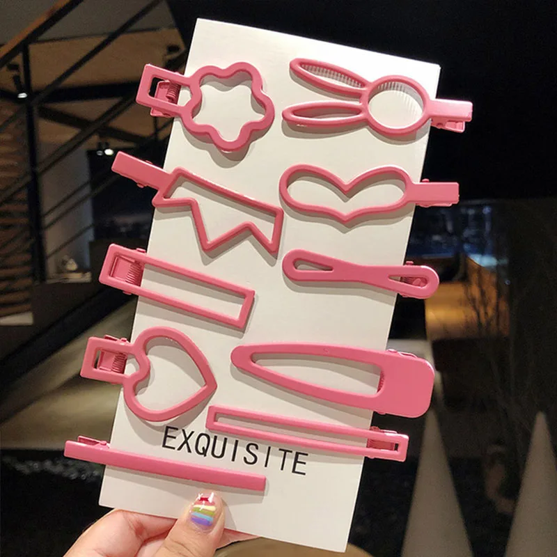 7/10 шт./компл. женские милые красочные заколки для волос с мультяшным кроликом и