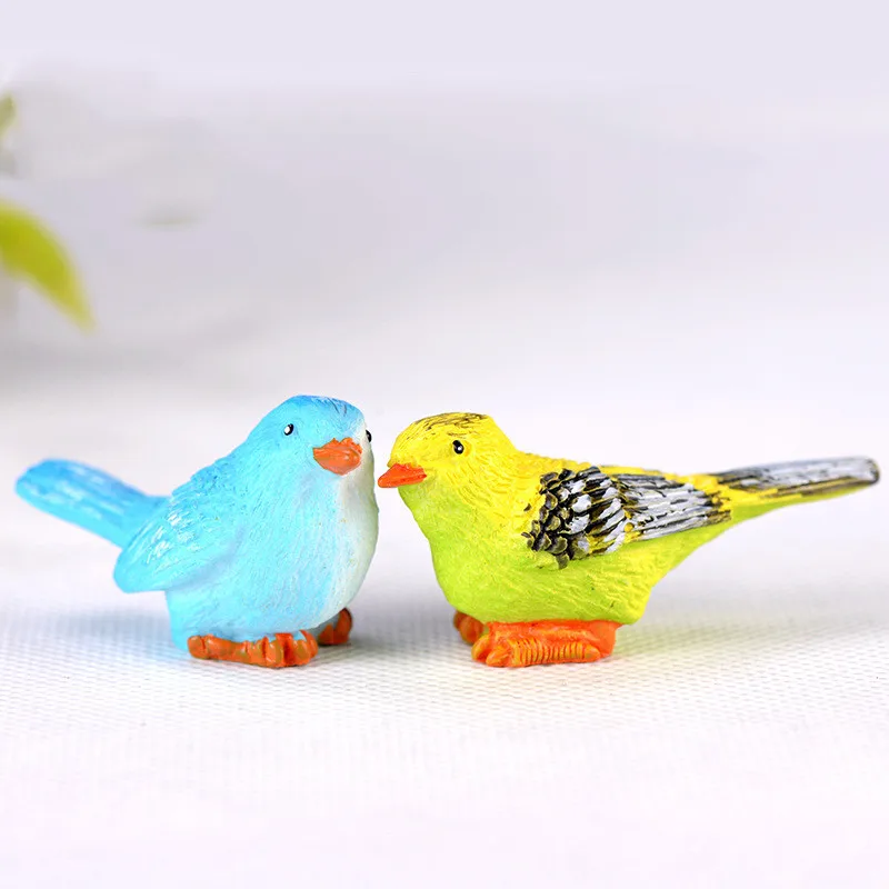 Моделирующие животные красочные птицы аниме фигурки креативные полимерные
