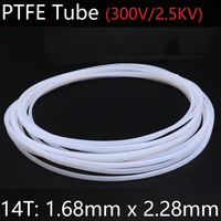 14t 1 68mm x 2 28mm ptfe tube t eflon insulated rigid capillary f4 pipe high temperature resistant transmit hose 300v white