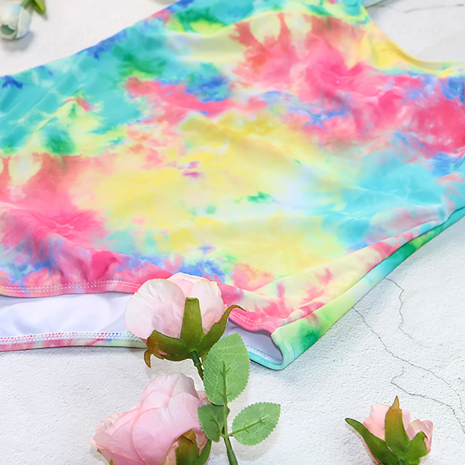 One Piece Plus Size Swimsuit Women Tie-dye Swimwear Sexy Swimming Suit Brazilian Momokini Summer Beach Wear Bathing 0317 |