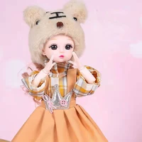 16 bjd 30cm fashion super cute animal suit girl princess doll movable joint body figure with clothes whole dolls toy gift c1638
