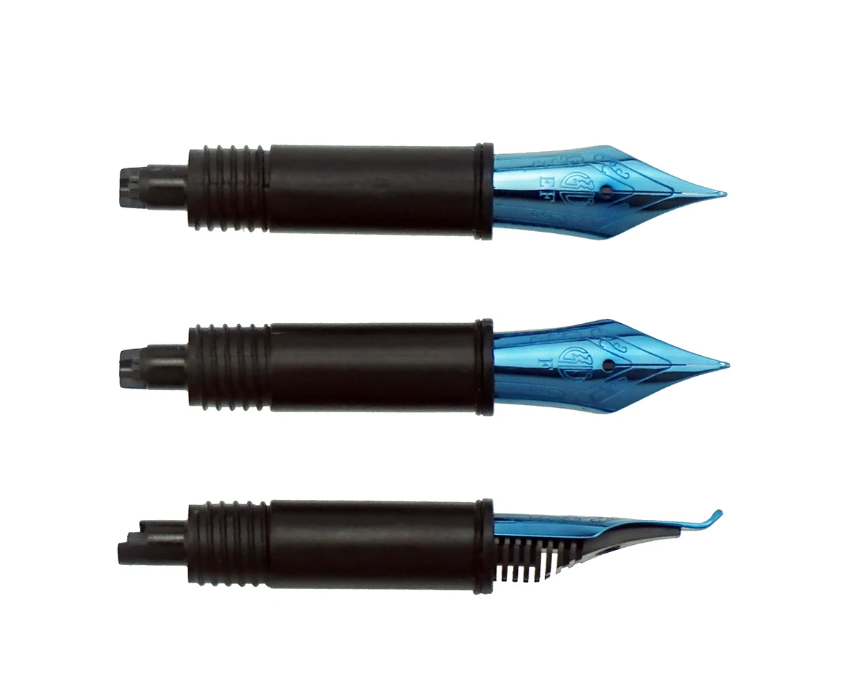Hongdian Fountain Pen Nibs Black/Silver/Blue Spare Pen Nibs for Hongdian Black Forest / 6013 Pens Original EF/F/Bent 2PCS/3PCS