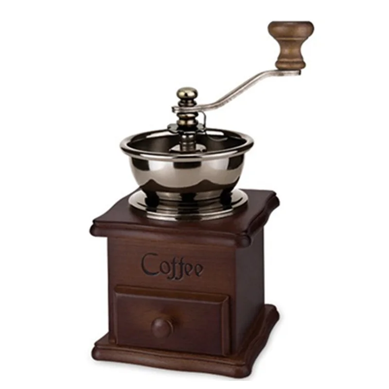 

Coffee grinder Beech manual coffee grinder Coffee bean grinder Small adjustable household hand coffee machine Grain grinder