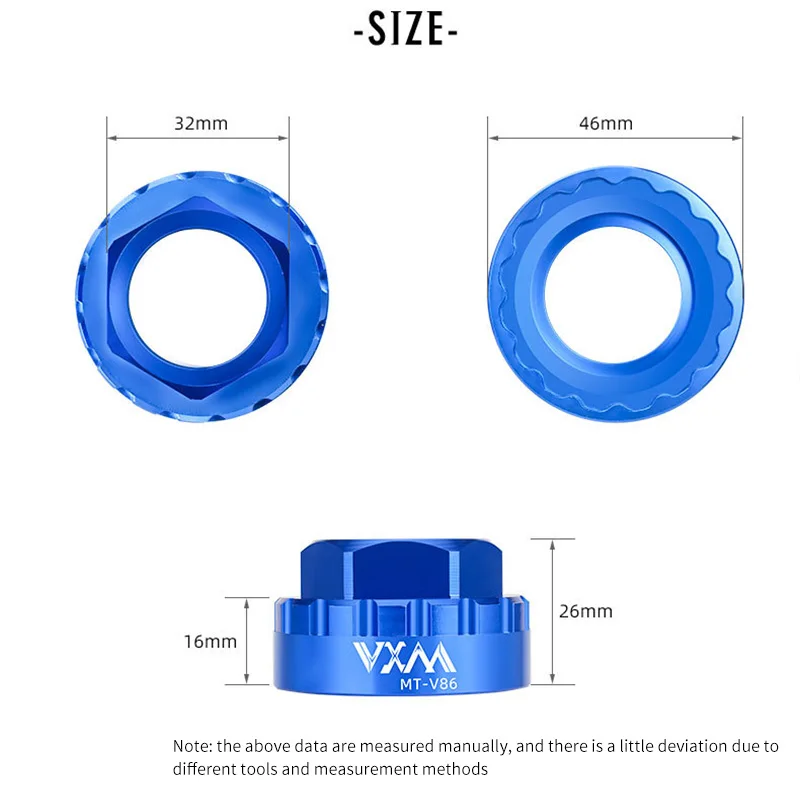 

VXM Bicycle 12 Speed Aluminum Alloy Bicycle Chain Fixing and Disassembly Tool M7100 / M8100 / M9100XT Crank Sleeve